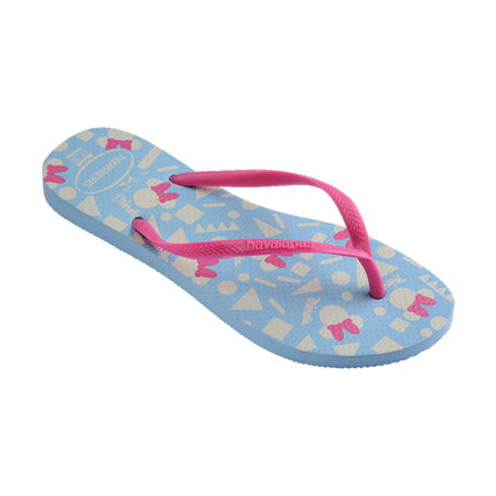 Havaianas Slim Disney Flip Flops Blue/Pink Flip Flops Side View