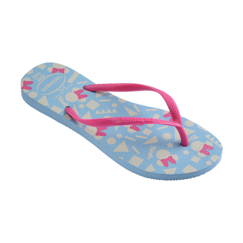 Havaianas Slim Disney Flip Flops Blue/Pink Flip Flops Side View
