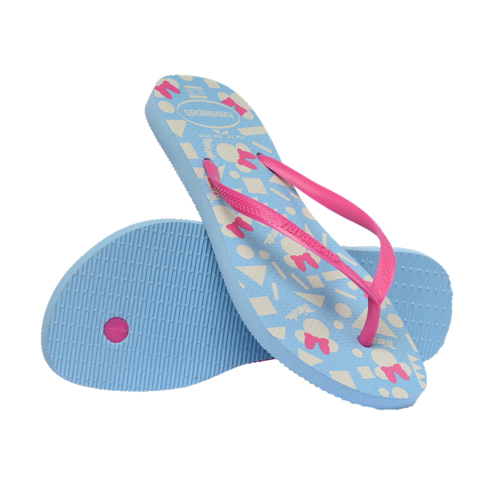 Havaianas Slim Disney Flip Flops Blue/Pink Flip Flops Pair Shot