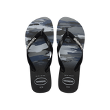 Havaianas Top Camu Flip Flops Black/Black/White Flip Flops Front View