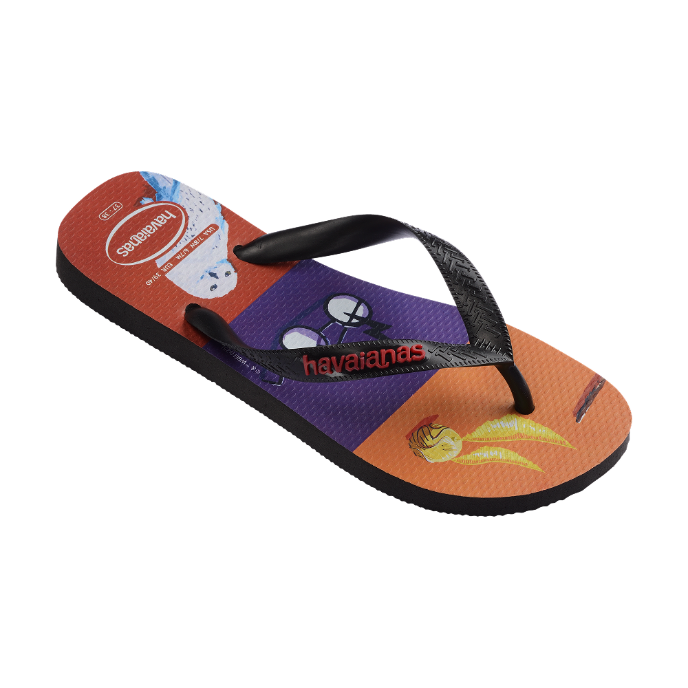 Havaianas Harry Potter Flip Flops Black/Black Flip Flops Side View