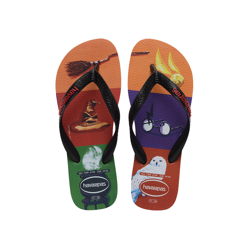 Havaianas Harry Potter Flip Flops Black/Black Flip Flops Front View