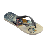 Havaianas Harry Potter Flip Flops Beige/Gray Steel Flip Flops Side View