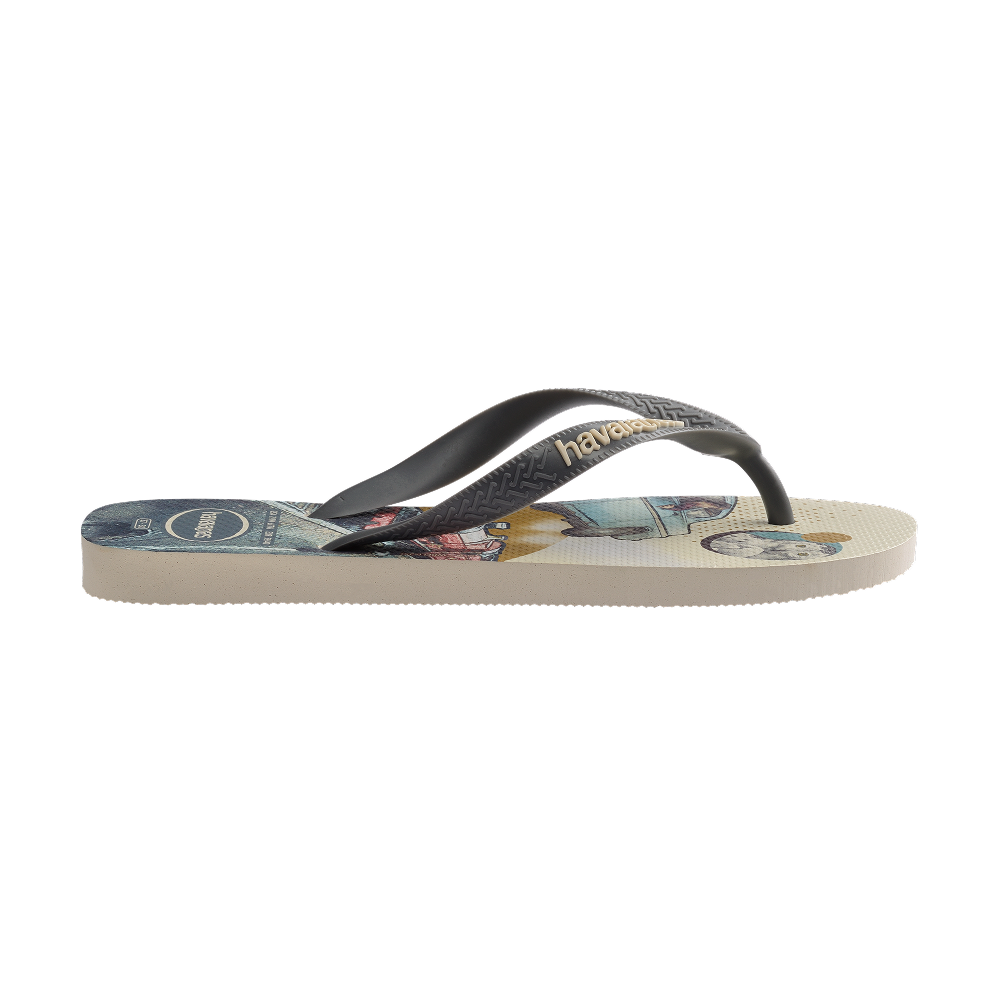 Havaianas Harry Potter Flip Flops Beige/Gray Steel Flip Flops Detail View