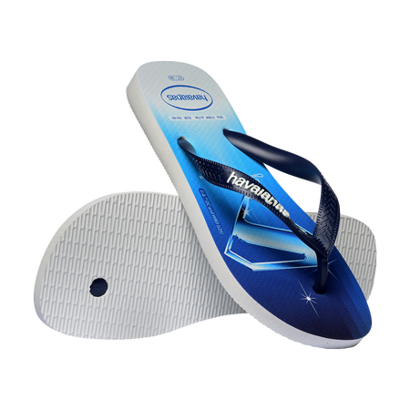 Havaianas Top Heróis Dc White/Navy Blue Flip Flops Pair Shot