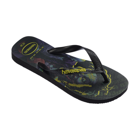 Havaianas Top Heróis Dc Black/Black/Black Flip Flops Side View