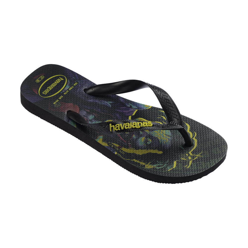 Havaianas Top Heróis Dc Black/Black/Black Flip Flops Side View