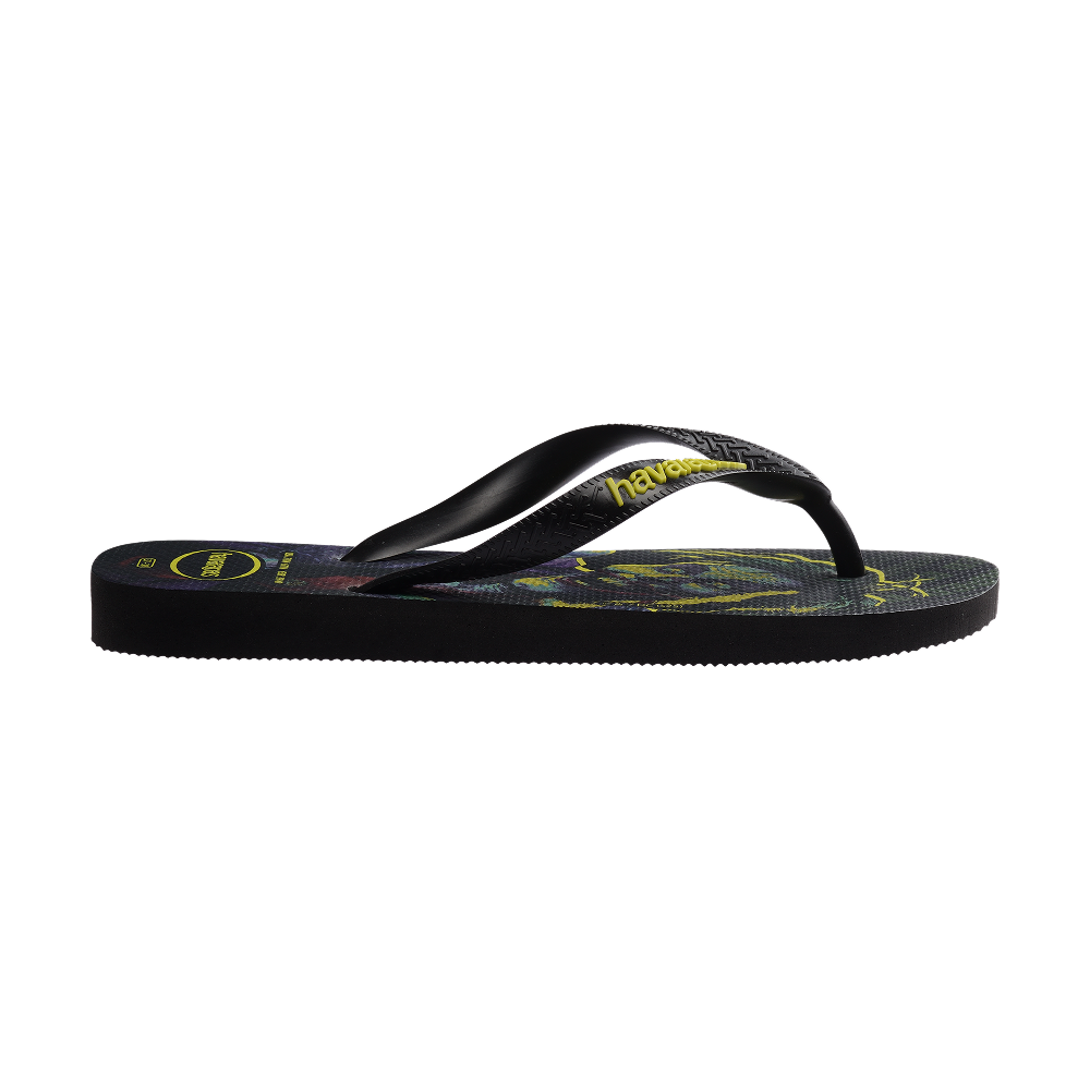 Havaianas Top Heróis Dc Black/Black/Black Flip Flops Detail View