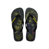 Havaianas Top Heróis Dc Black/Black/Black Flip Flops Front View