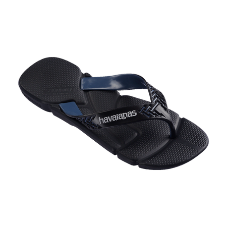 Havaianas Power 2.0 Black/Indigo Blue Flip Flops Side View