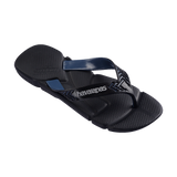 Havaianas Power 2.0 Black/Indigo Blue Flip Flops Side View