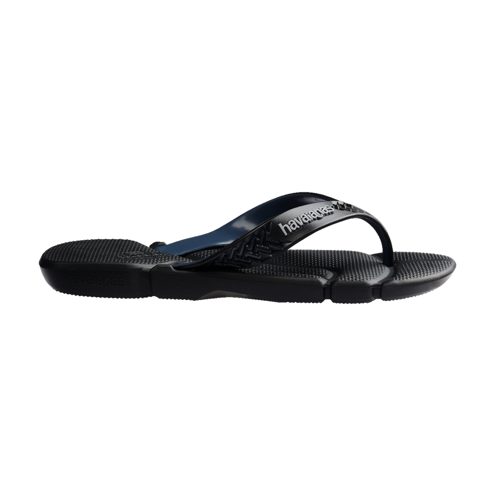 Havaianas Power 2.0 Black/Indigo Blue Flip Flops Detail View