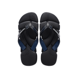 Havaianas Power 2.0 Black/Indigo Blue Flip Flops Front View
