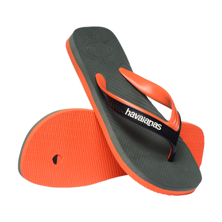 Havaianas Havaianas Dual Green Olive/Green Olive Flip Flops Pair Shot