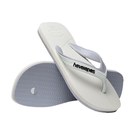Havaianas Havaianas Dual White / Grey Ice Flip Flops Pair Shot
