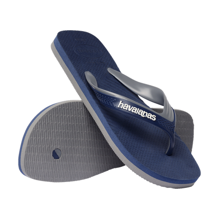Havaianas Havaianas Dual Navy Blue/Steel Grey Flip Flops Pair Shot