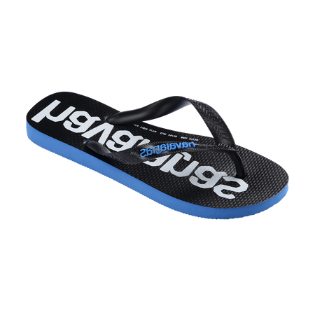 Havaianas Top Logomania 2 Brilliant Blue Flip Flops Side View