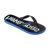 Havaianas Top Logomania 2 Brilliant Blue Flip Flops Side View