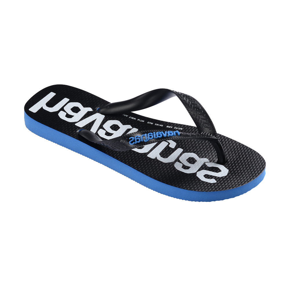 Havaianas Top Logomania 2 Brilliant Blue Flip Flops Side View