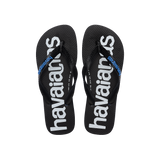 Havaianas Top Logomania 2 Brilliant Blue Flip Flops Front View