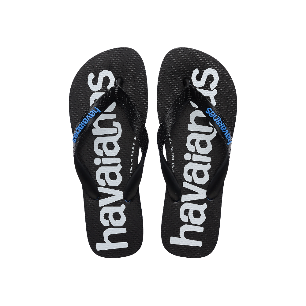 Havaianas Top Logomania 2 Brilliant Blue Flip Flops Front View