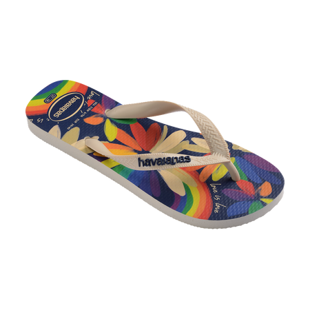 Havaianas Top Pride Beige Straw/Beige Straw Flip Flops Side View