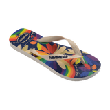 Havaianas Top Pride Beige Straw/Beige Straw Flip Flops Side View
