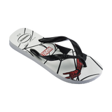Havaianas Top Marvel Logomania White/Black Flip Flops Side View