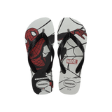 Havaianas Top Marvel Logomania White/Black Flip Flops Front View