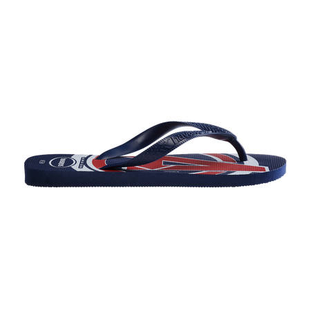 Havaianas Top Marvel Logomania Navy Blue/Navy Blue/Navy Blue Flip Flops Detail View