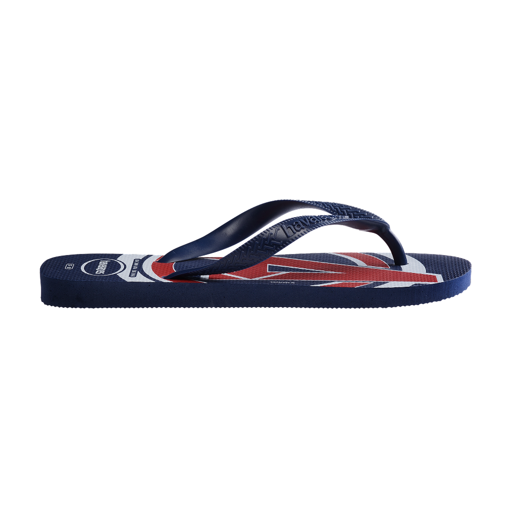 Havaianas Top Marvel Logomania Navy Blue/Navy Blue/Navy Blue Flip Flops Detail View