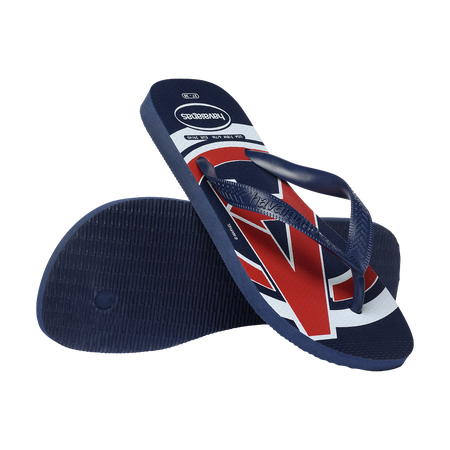 Havaianas Top Marvel Logomania Navy Blue/Navy Blue/Navy Blue Flip Flops Pair Shot