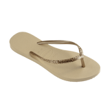 Havaianas Slim Glitter Ii Sand Grey Flip Flops Side View