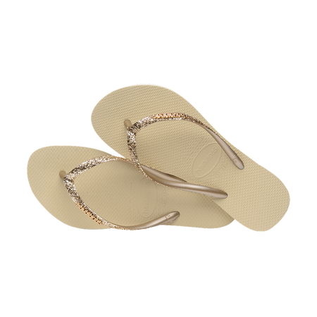 Havaianas Slim Glitter Ii Sand Grey Flip Flops Pair Shot