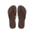 Havaianas Slim Glitter Ii Dark Brown Flip Flops Front View