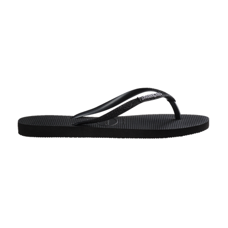 Havaianas Slim Glitter Ii Black/Black Flip Flops Detail View