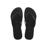 Havaianas Slim Glitter Ii Black/Black Flip Flops Front View