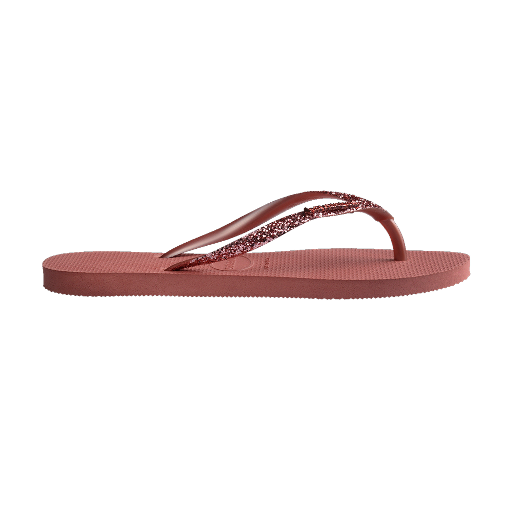 Havaianas Slim Glitter Ii Canyon Clay Flip Flops Detail View