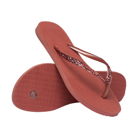 Havaianas Slim Glitter Ii Canyon Clay Flip Flops Pair Shot