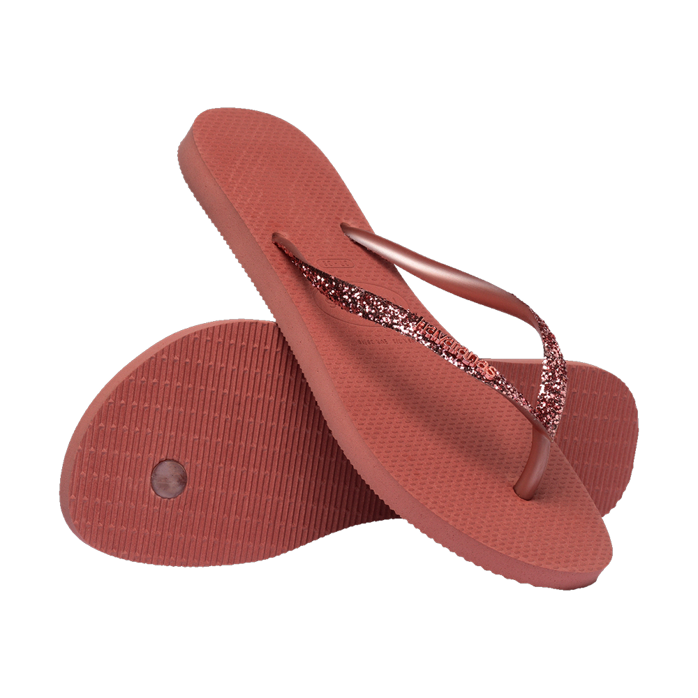 Havaianas Slim Glitter Ii Canyon Clay Flip Flops Pair Shot