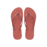 Havaianas Slim Glitter Ii Canyon Clay Flip Flops Front View