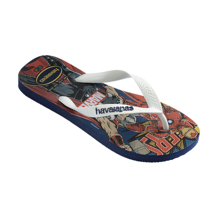 Havaianas Top Marvel Classics Navy Blue Flip Flops Side View