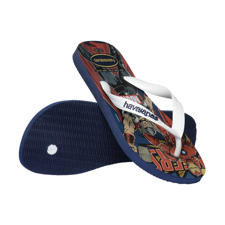 Havaianas Top Marvel Classics Navy Blue Flip Flops Pair Shot