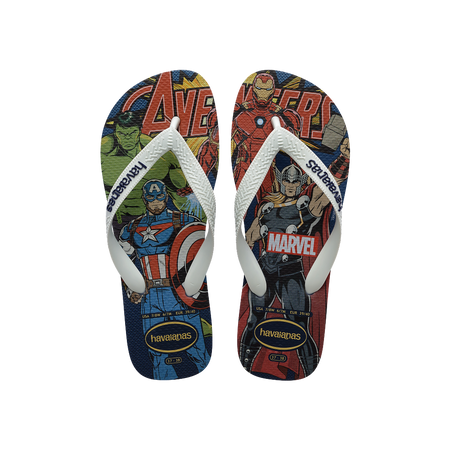Havaianas Top Marvel Classics Navy Blue Flip Flops Front View