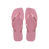 Havaianas Slim Square Logo Metallic Rose Chiffom Flip Flops Front View
