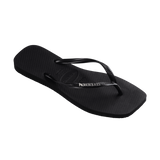Slim Square Logo Metallic Flip Flops