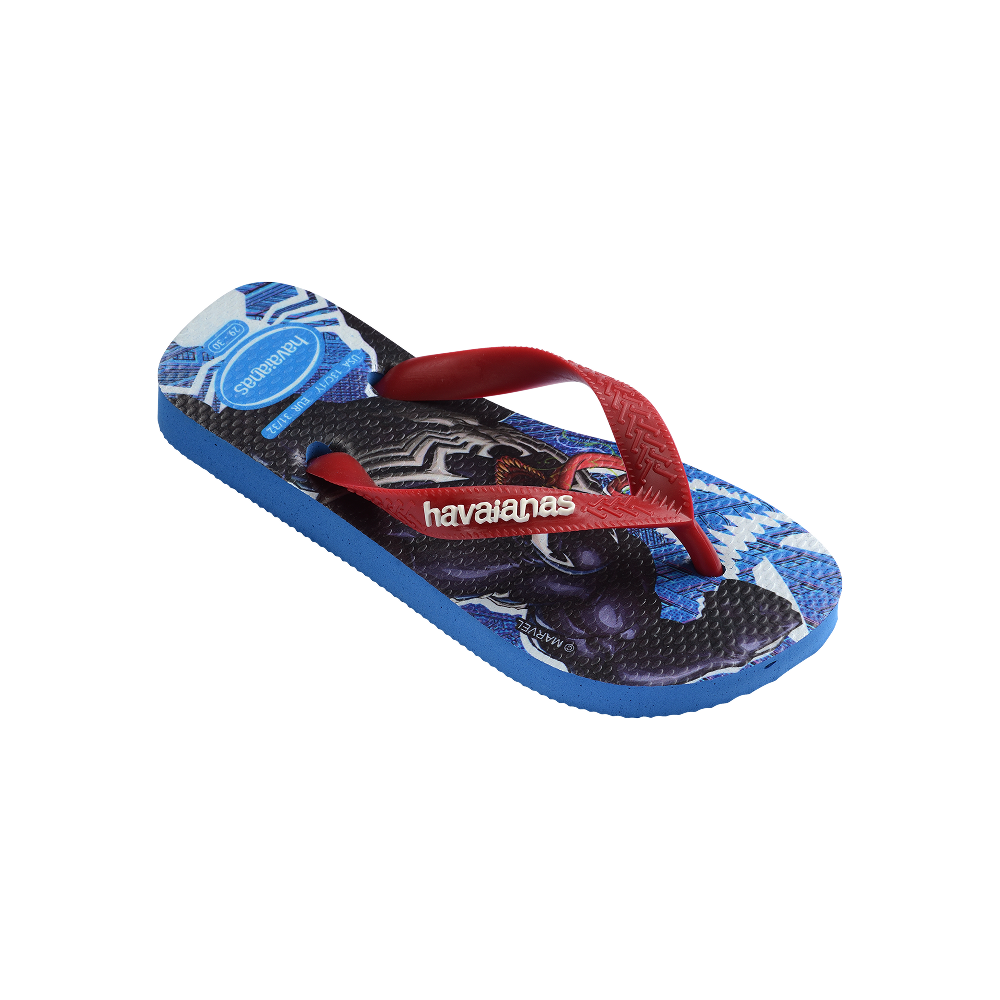 Havaianas Kids Top Marvel Ii Brilliant Blue Flip Flops Side View