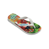 Havaianas Kids Top Marvel Ii White/White/Blue Flip Flops Side View