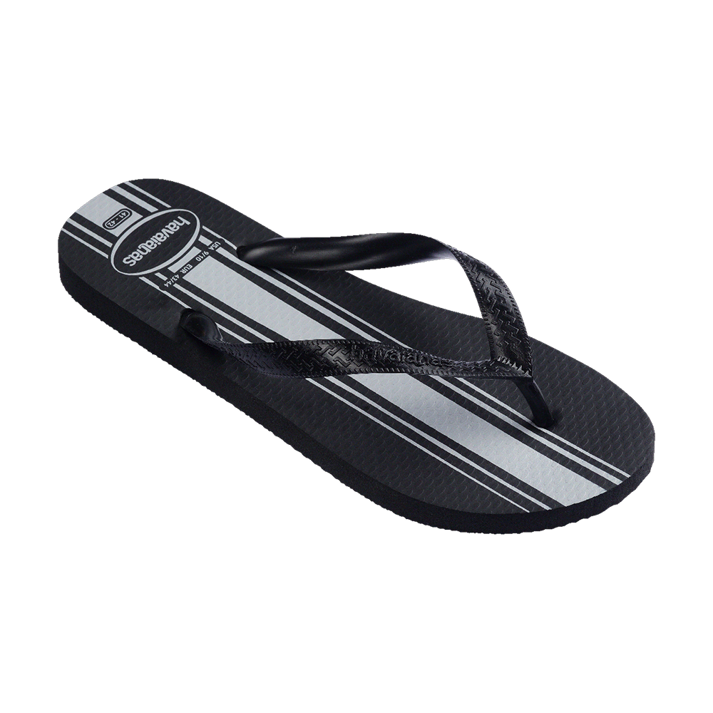 Havaianas Color Essential Flip Flops Black/Black Flip Flops Side View