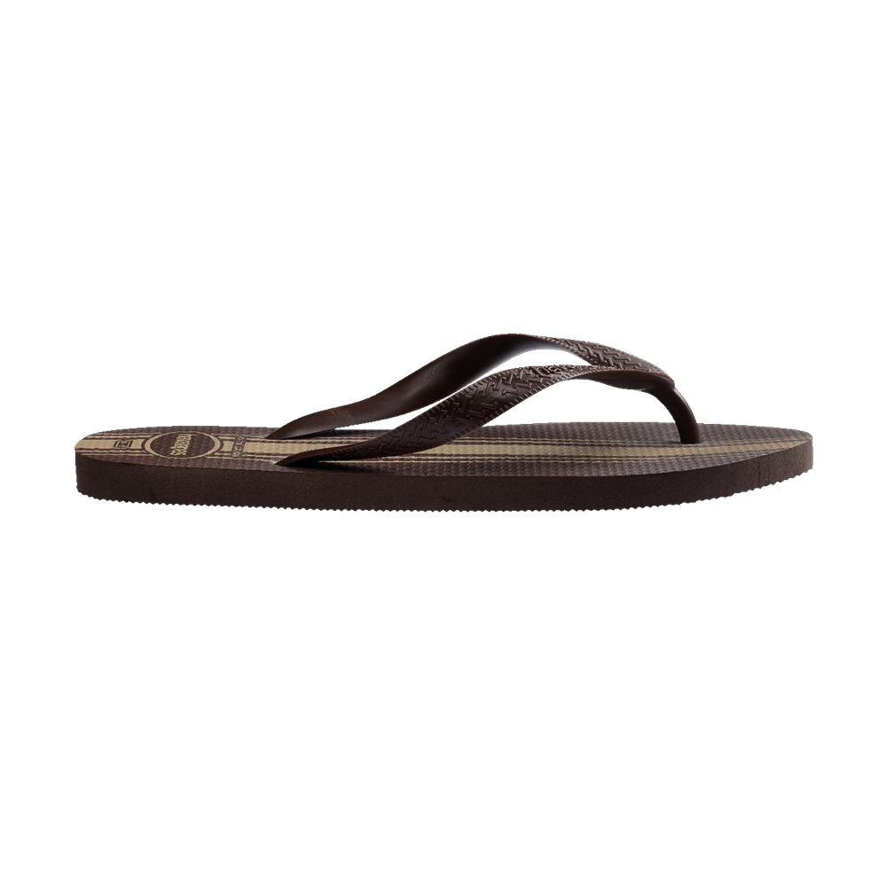 Havaianas Color Essential Flip Flops Dark Brown/Dark Brown Flip Flops Detail View